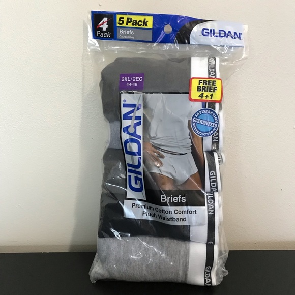 New in Package Gildan 5 pack Briefs | 100% Cotton Underwear - Picture 2 of 7